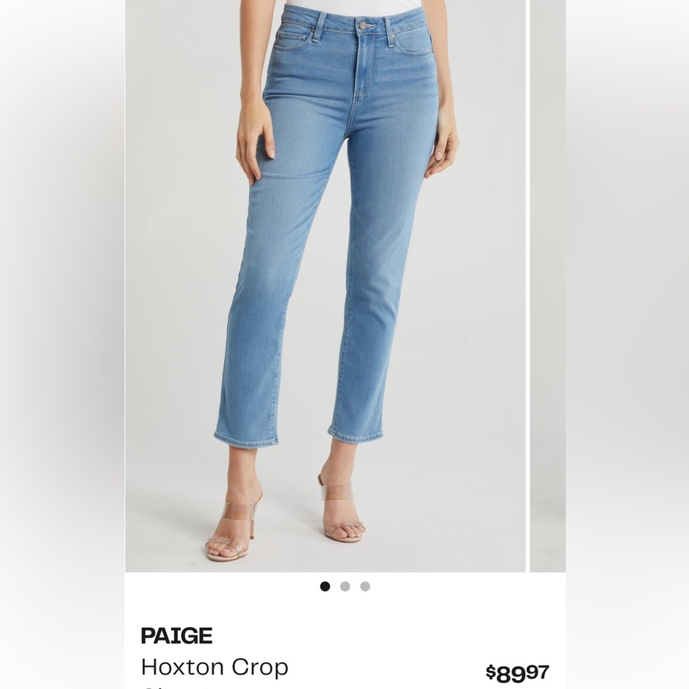 Paige Hoxton high rise Slim Crop size 27